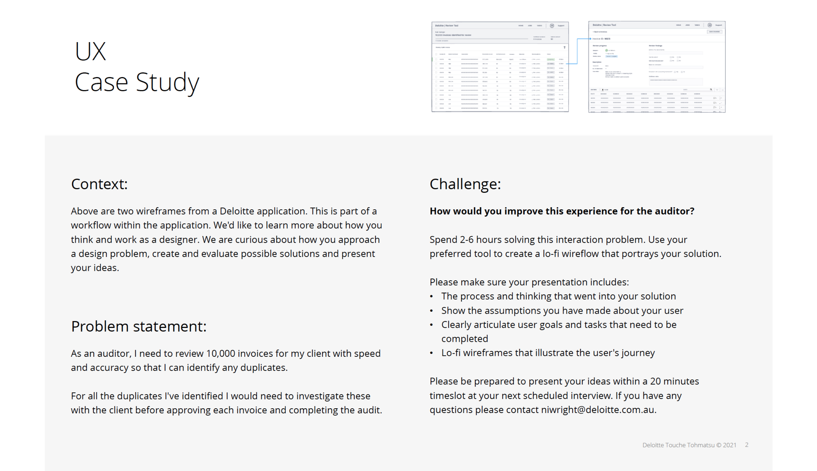 Deloitte case study slide 2