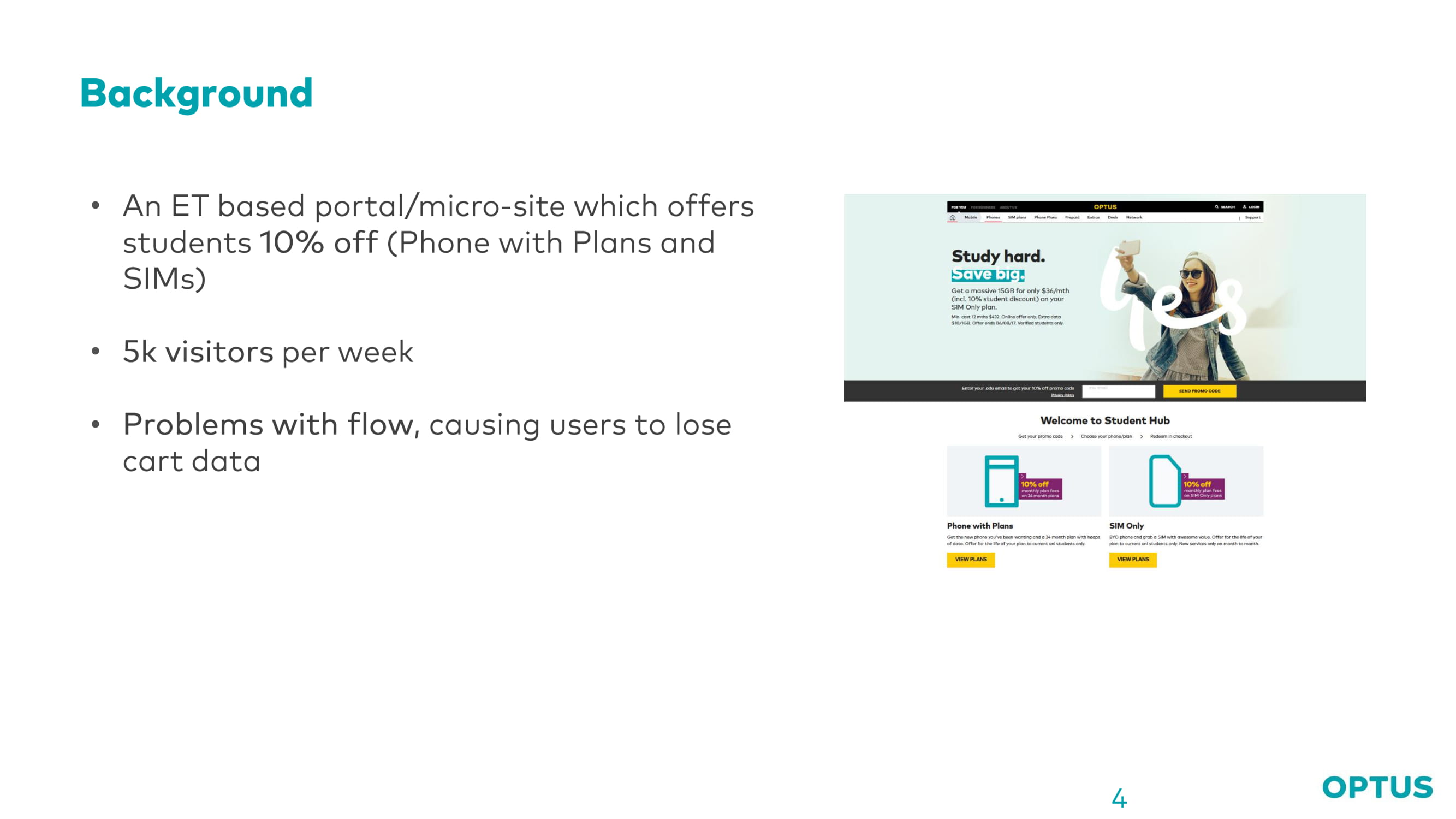 Optus case study slide 4
