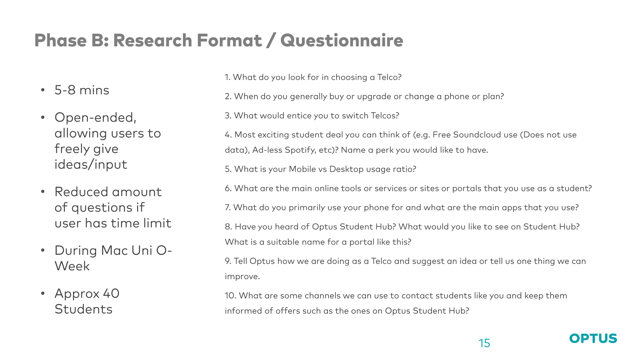 Optus case study slide 15