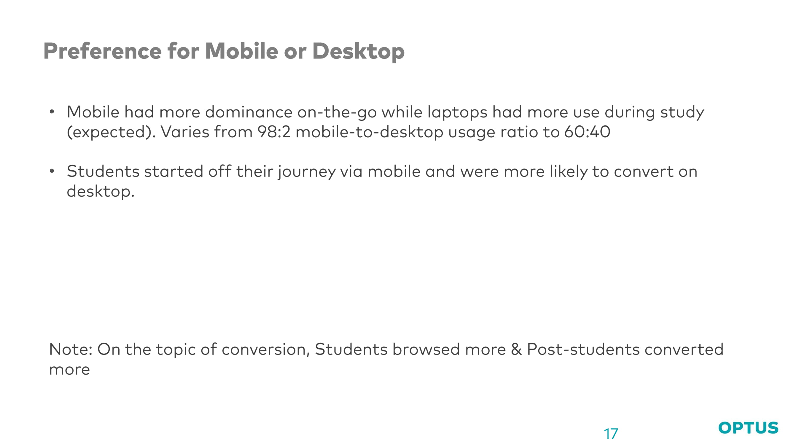 Optus case study slide 17