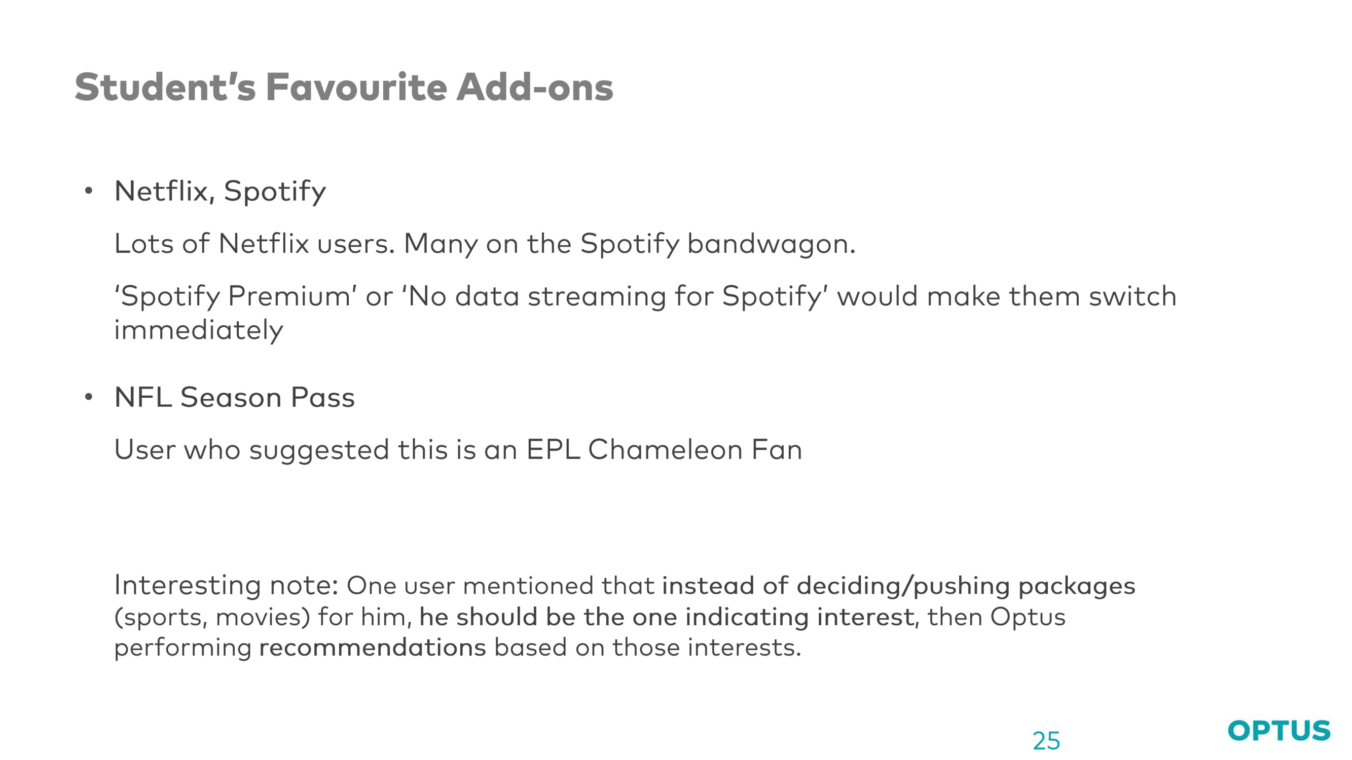 Optus case study slide 25