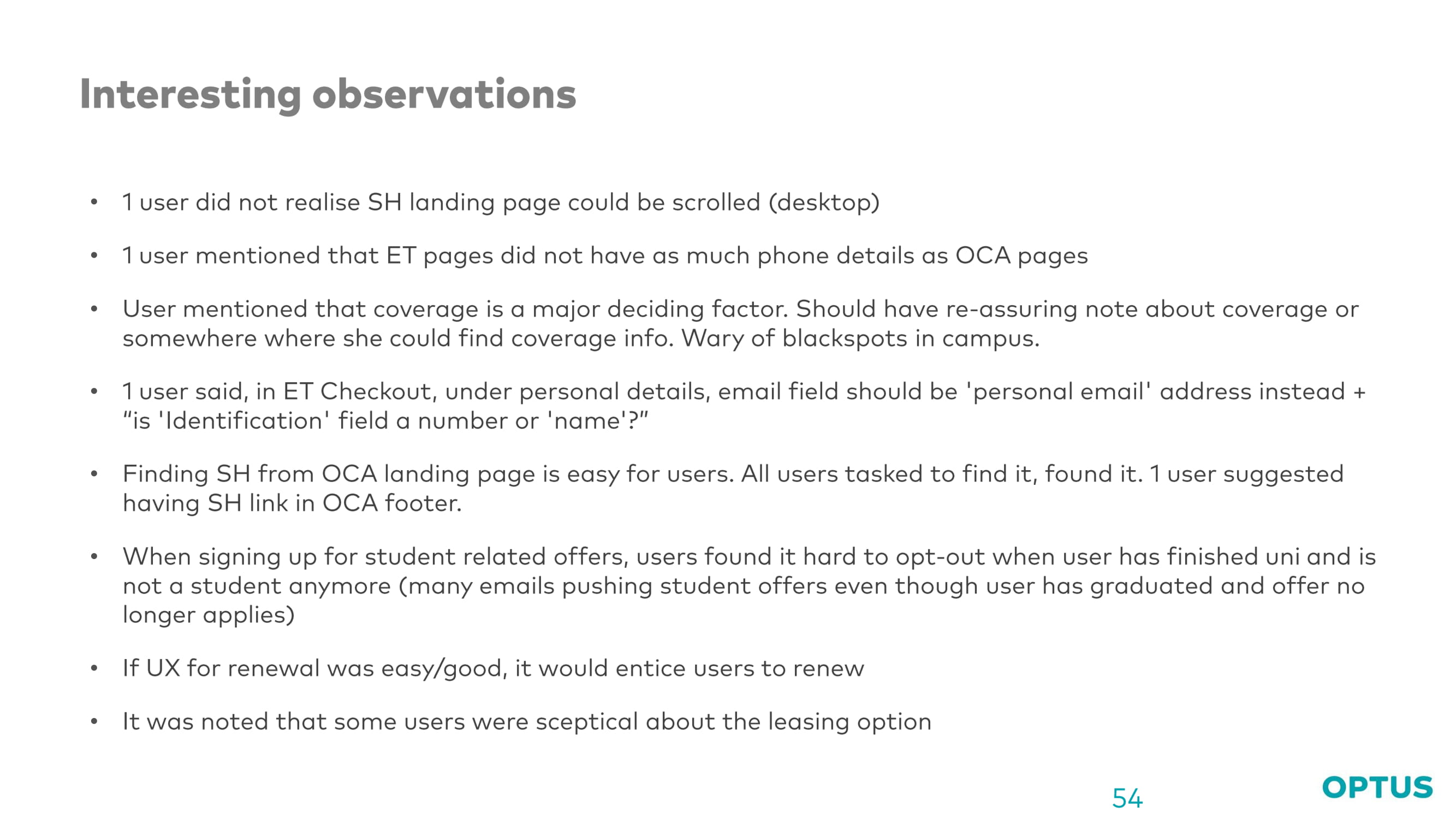 Optus case study slide 54